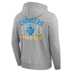 Los Angeles Chargers Darius Rucker Collection Vintage Stripe Full-Zip Hoodie - Heather Gray online