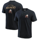 Cleveland Browns Darius Rucker Collection Washed Henley T-Shirt - Black discount