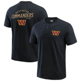Washington Commanders Darius Rucker Collection Washed Henley T-Shirt - Black for sale