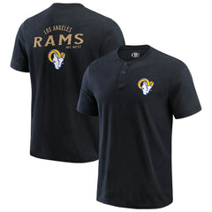 Los Angeles Rams Darius Rucker Collection Washed Henley T-Shirt - Black online