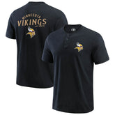 Minnesota Vikings Darius Rucker Collection Washed Henley T-Shirt - Black for sale