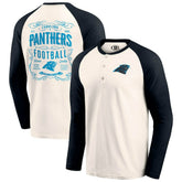 Carolina Panthers Darius Rucker Collection Raglan Henley T-Shirt - Cream/Black online