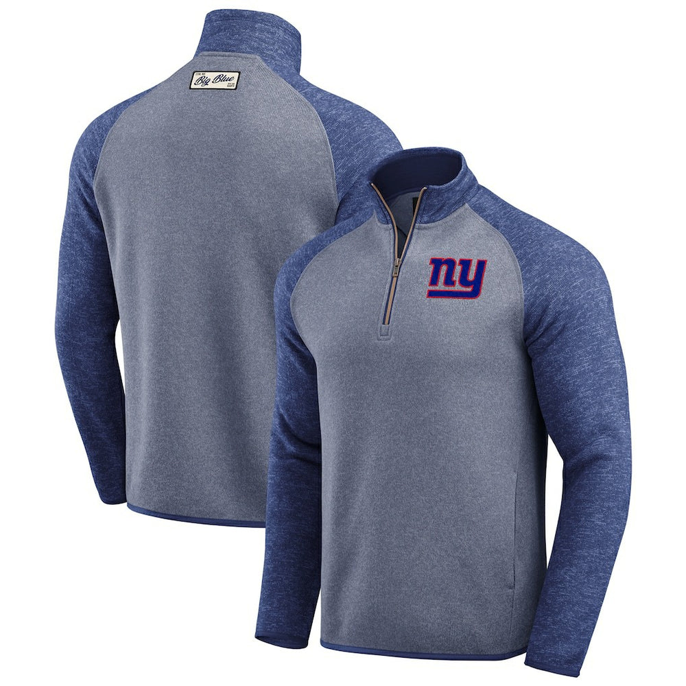 New York Giants Darius Rucker Collection Tonal Quarter-Zip Jacket - Blue on sale