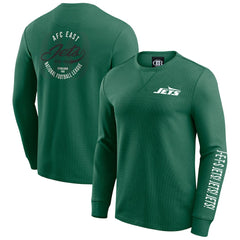 New York Jets Darius Rucker Collection Washed Waffle-Knit Long Sleeve T-Shirt - Green cheap