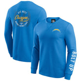 Los Angeles Chargers Darius Rucker Collection Washed Waffle-Knit Long Sleeve T-Shirt - Powder Blue online