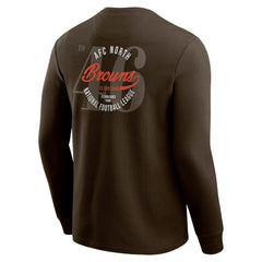 Cleveland Browns Darius Rucker Collection Washed Waffle-Knit Long Sleeve T-Shirt - Brown for sale