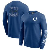 Indianapolis Colts Darius Rucker Collection Washed Waffle-Knit Long Sleeve T-Shirt - Royal for sale
