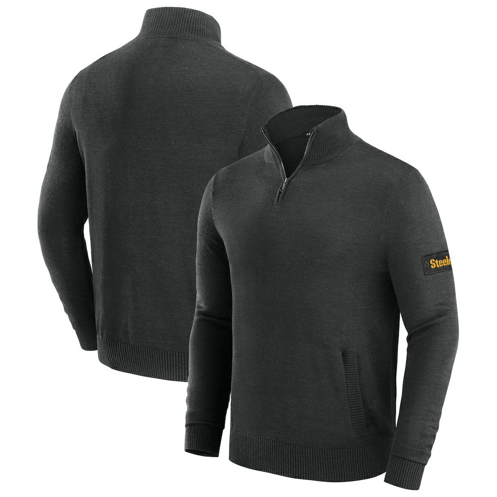 Pittsburgh Steelers J. Palmer Franchise Quarter-Zip Sweater - Black cheap