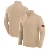 Cleveland Browns J. Palmer Franchise Quarter-Zip Sweater - Tan sale