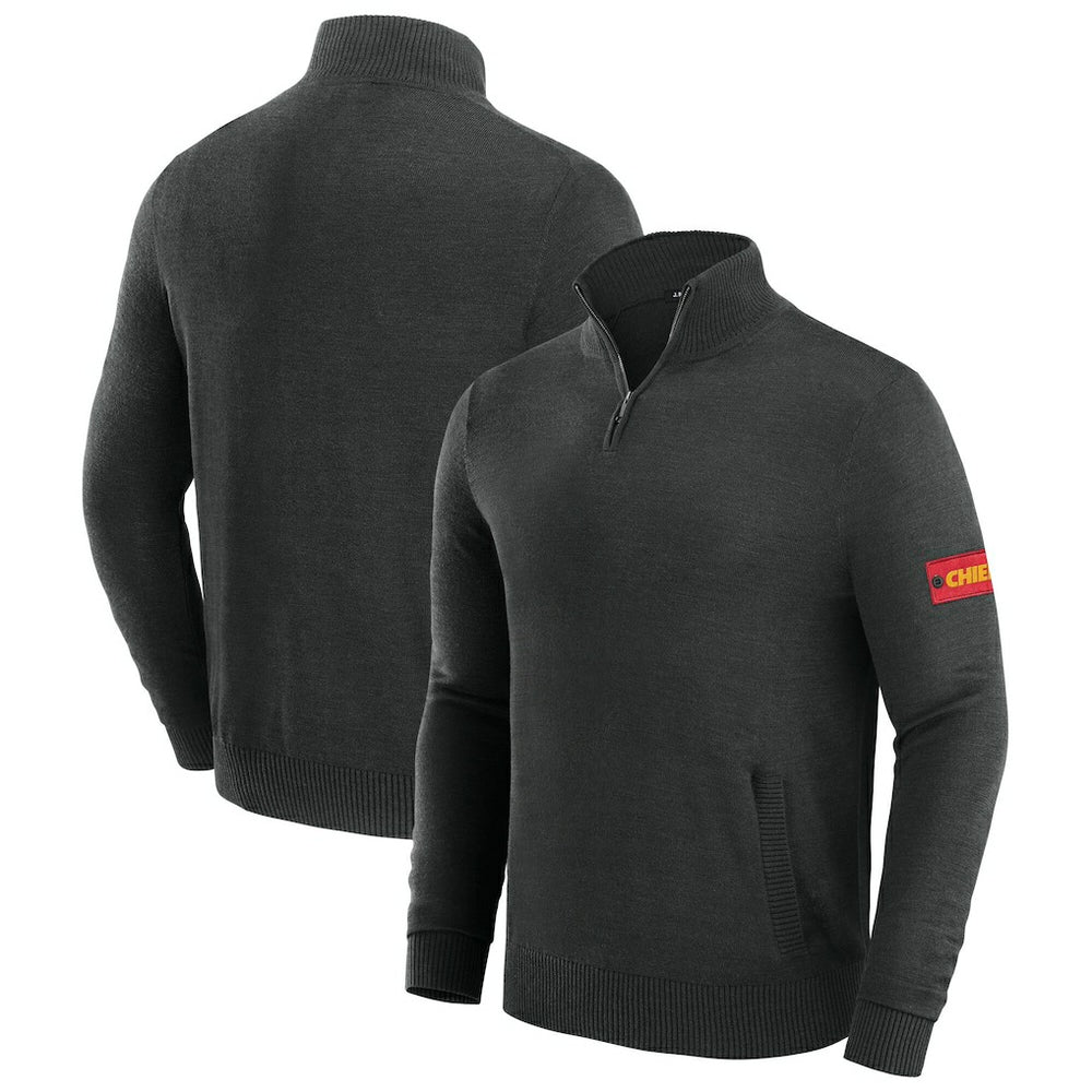 Kansas City Chiefs J. Palmer Franchise Quarter-Zip Sweater - Black sale