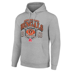 Cincinnati Bengals Starter 80s Retro Pullover Hoodie - Heather Gray on sale