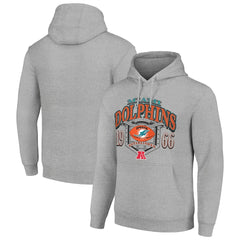Miami Dolphins Starter 80s Retro Pullover Hoodie - Heather Gray sale