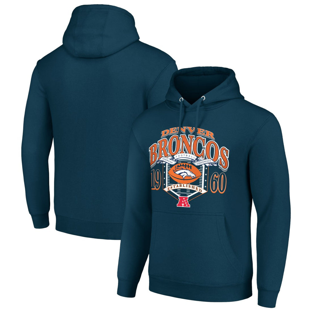Denver Broncos Starter 80s Retro Pullover Hoodie - Navy online