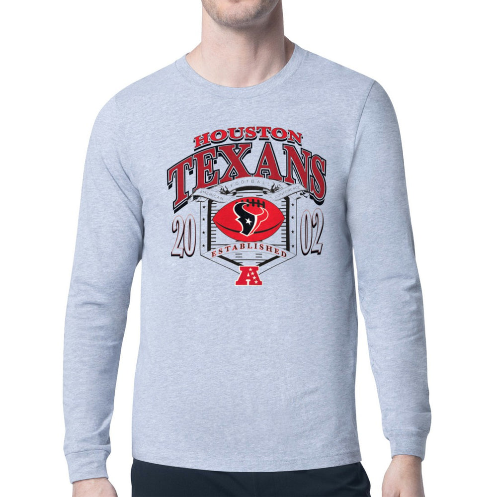 Houston Texans Starter Retro Long Sleeve Graphic T-Shirt - Heather Gray sale