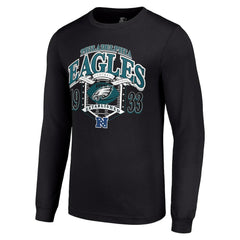 Philadelphia Eagles Starter Retro Long Sleeve Graphic T-Shirt - Black cheap