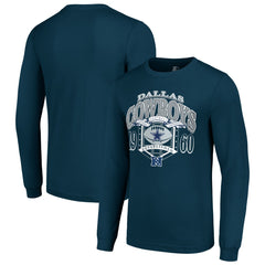 Dallas Cowboys Starter Retro Long Sleeve Graphic T-Shirt - Navy sale
