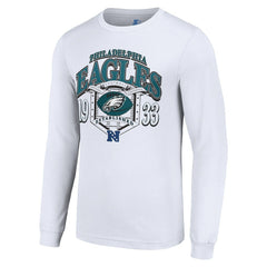 Philadelphia Eagles Starter Retro Long Sleeve Graphic T-Shirt - White for sale