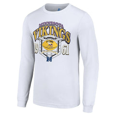 Minnesota Vikings Starter Retro Long Sleeve Graphic T-Shirt - White for sale