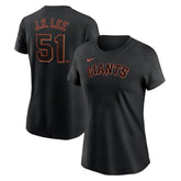 Jung Hoo Lee San Francisco Giants Women's Cooperstown Collection Fuse Name & Number T-Shirt Black