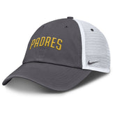 San Diego Padres Wordmark Club Adjustable Trucker Hat Gray
