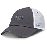 Tampa Bay Rays Wordmark Club Adjustable Trucker Hat Gray