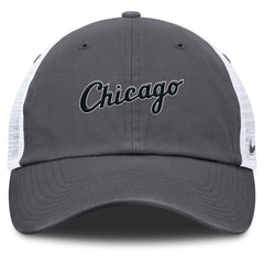 Chicago White Sox Wordmark Club Adjustable Trucker Hat Gray