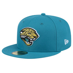 Jacksonville Jaguars New Era Throwback Logo Omaha 59FIFTY Fitted Hat - Teal online