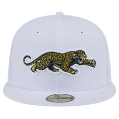 Jacksonville Jaguars New Era Throwback Crawl Omaha 59FIFTY Fitted Hat - White on sale