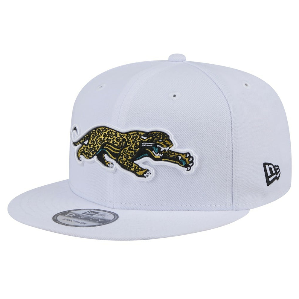 Jacksonville Jaguars New Era Throwback Crawl Standard 9FIFTY Snapback Hat - White sale