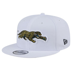 Jacksonville Jaguars New Era Throwback Crawl Standard 9FIFTY Snapback Hat - White sale