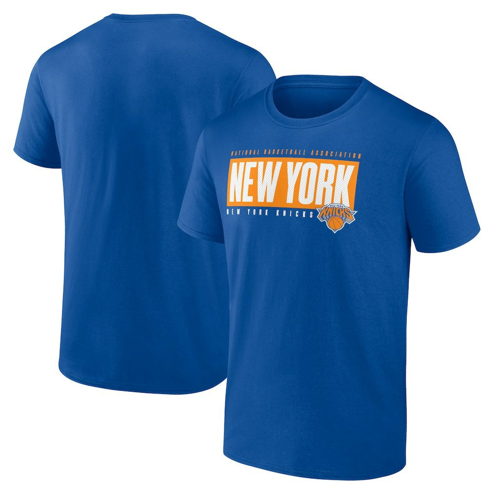 New York Knicks Blocked Out T-Shirt - Blue cheap