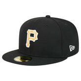 Pittsburgh Pirates Checkered Undervisor 59FIFTY Fitted Hat Black