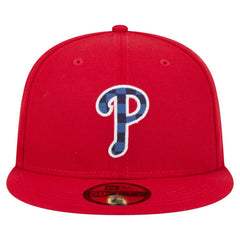 Philadelphia Phillies Checkered Undervisor 59FIFTY Fitted Hat Red