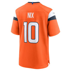 Bo Nix Denver Broncos Player Game Jersey - Orange on sale