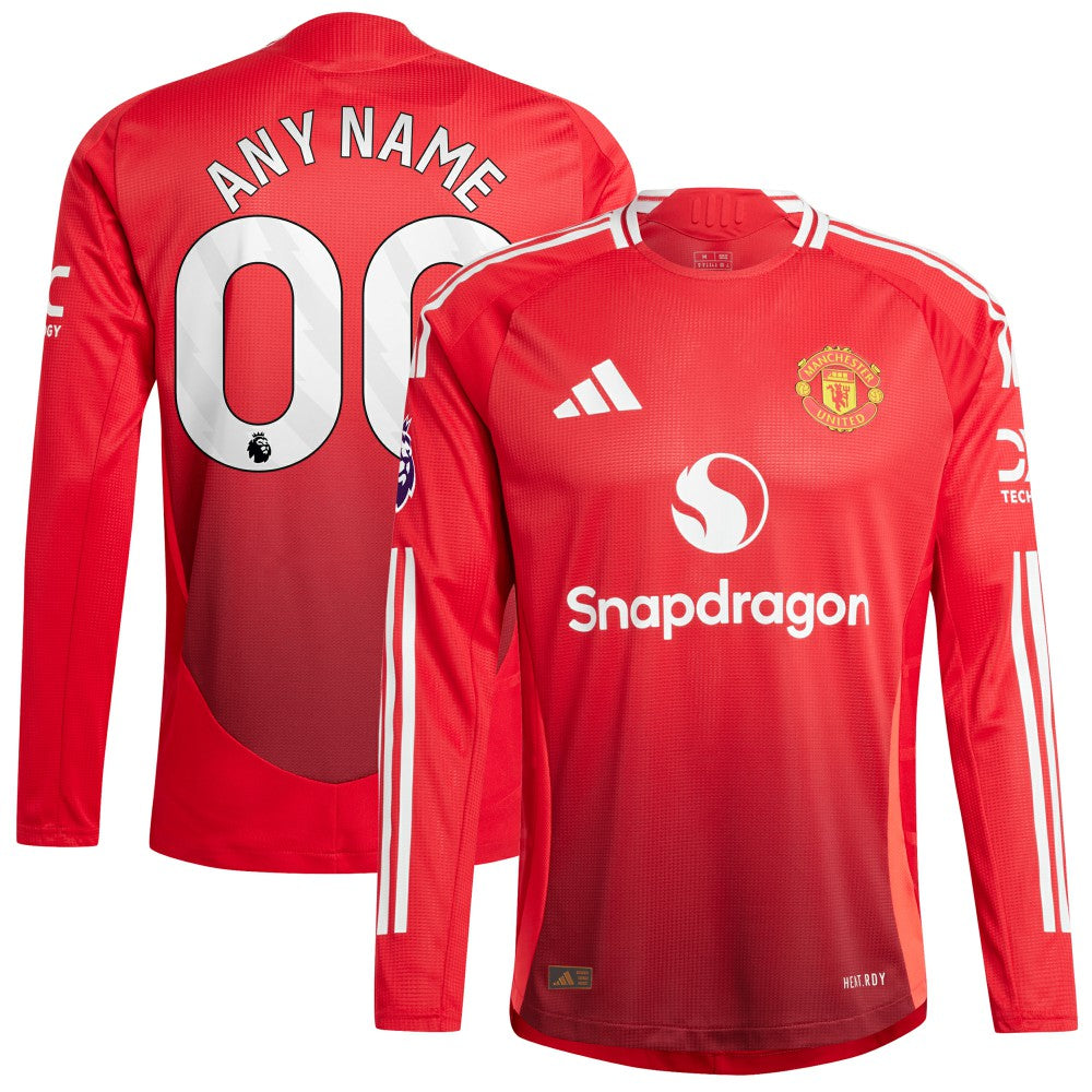 Manchester United 2024/25 Home Custom Long Sleeve Jersey - Red online