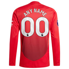 Manchester United 2024/25 Home Custom Long Sleeve Jersey - Red online