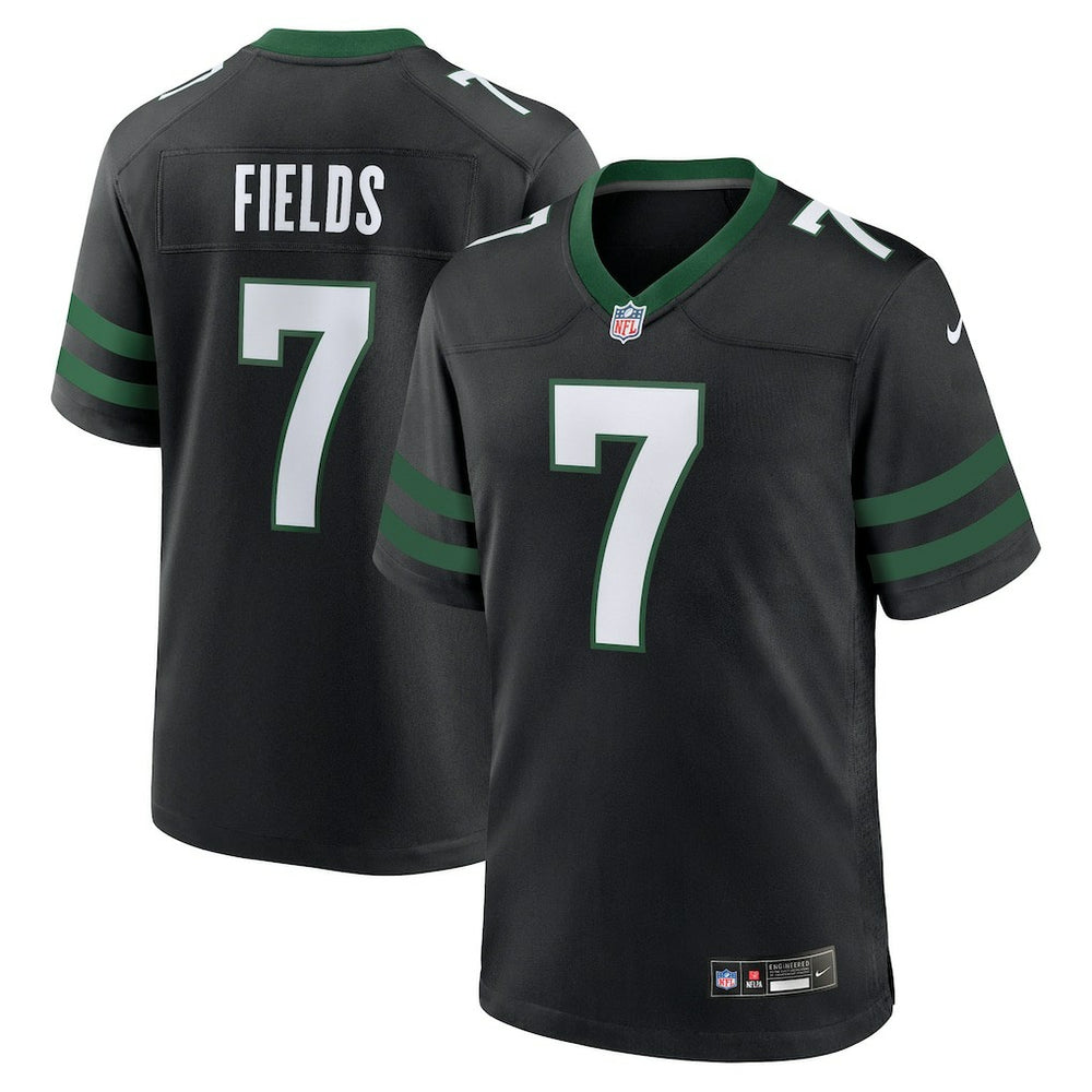 Justin Fields New York Jets Game Jersey - Stealth Black discount