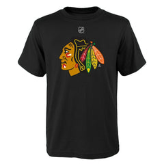 Chicago Blackhawks Youth Primary Logo T-Shirt - Black T-shirts