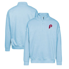 Philadelphia Phillies Levelwear Murray Core Logo Quarter-Zip Pullover Top Light Blue