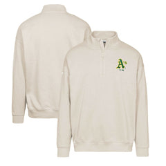 Athletics Levelwear Murray Core Logo Quarter-Zip Pullover Top Khaki