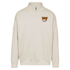 Chicago Cubs Levelwear Murray Core Logo Quarter-Zip Pullover Top Khaki