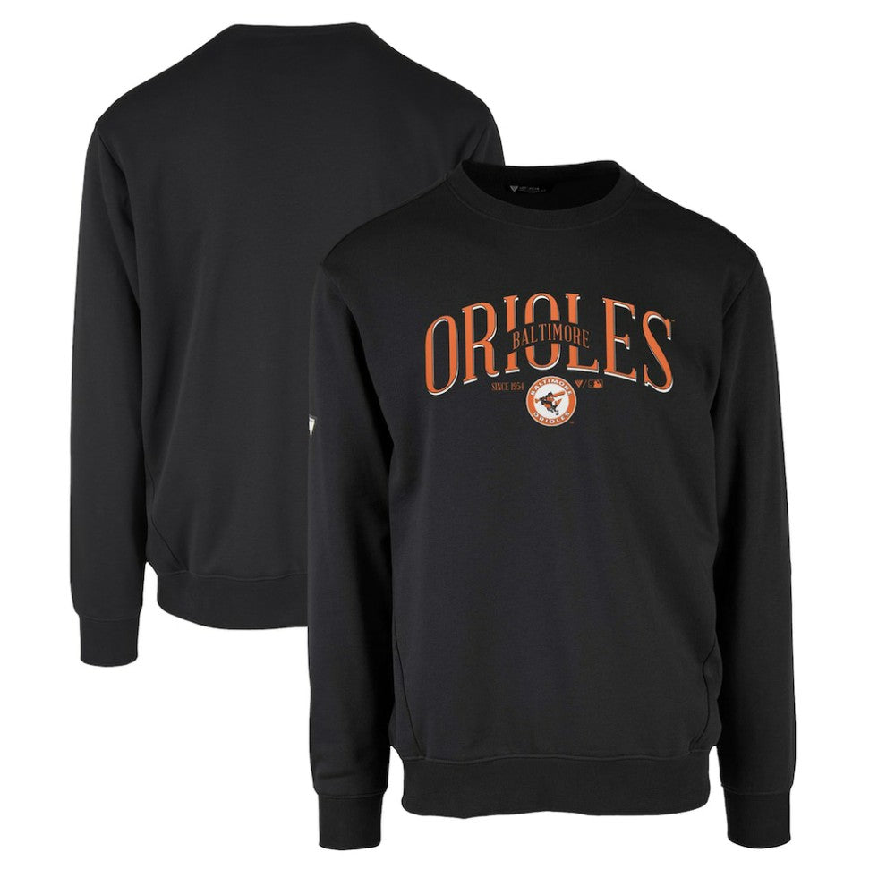 Baltimore Orioles Levelwear Zane Cooperstown Collection Retro Spellout Pullover Sweatshirt Black