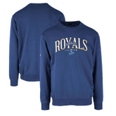 Kansas City Royals Levelwear Zane Cooperstown Collection Retro Spellout Pullover Sweatshirt Royal
