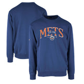 New York Mets Levelwear Zane Cooperstown Collection Retro Spellout Pullover Sweatshirt Royal