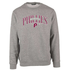 Philadelphia Phillies Levelwear Zane Cooperstown Collection Retro Spellout Pullover Sweatshirt Gray