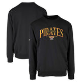 Pittsburgh Pirates Levelwear Zane Cooperstown Collection Retro Spellout Pullover Sweatshirt Black