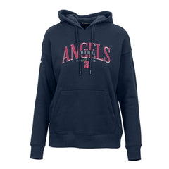 Los Angeles Angels Levelwear Women's Adorn Cooperstown Collection Retro Spellout Pullover Hoodie Navy