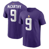 J.J. McCarthy Minnesota Vikings Name & Number T-Shirt - Purple discount