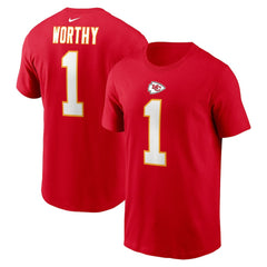 Xavier Worthy Kansas City Chiefs Name & Number T-Shirt - Red sale