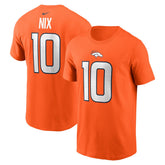 Bo Nix Denver Broncos Name & Number T-Shirt - Orange discount